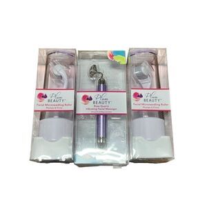 3 plum beauty facial microneedling roller rose quartz vibrating facial massager